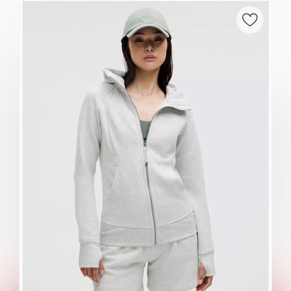 Lululemon scuba full-zip hoodie heathered light grey 4